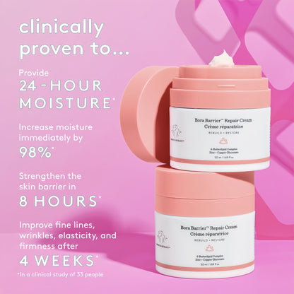 Drunk Elephant Bora Barrier Repair Cream - 50 ml/1.69 fl oz - Ultra-Rich Moisturizer - Clean Clinical Skincare - Cruelty-Free - Dermatologist-Tested - Free of Essential Oils, Silicones, and Fragrance